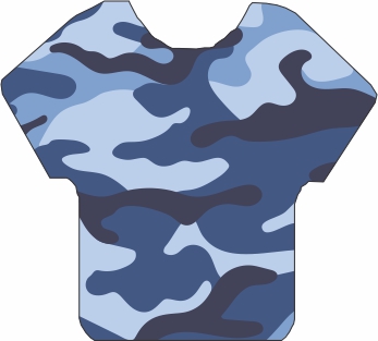 Camo Blue & White Pattern 12"